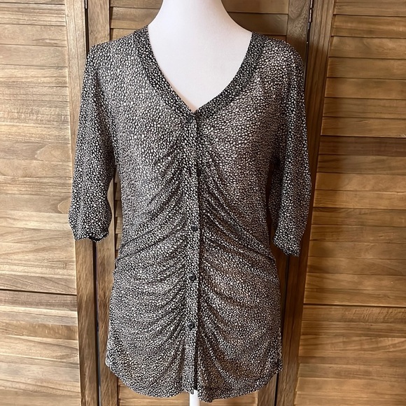 Cabi Sheer Button-Down Blouse - Picture 1 of 11